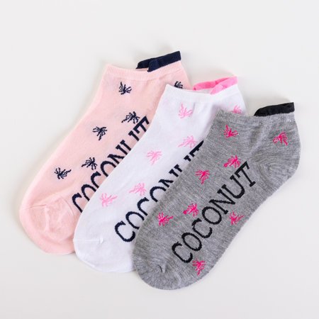 3 / balení vícebarevných dámských ponožek - ponožky