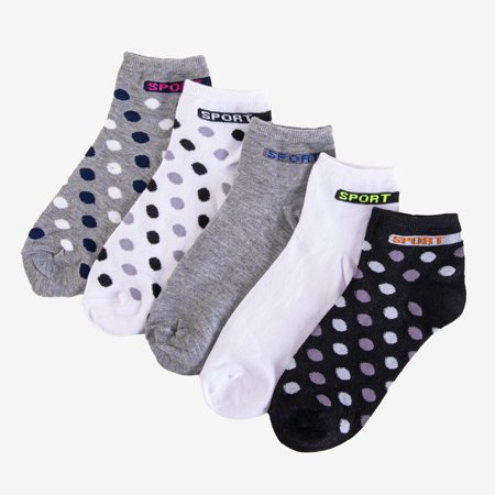5 / balení vícebarevných dámských ponožek - ponožky
