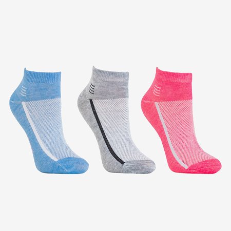 Barevné dámské ponožky 3 / balení - ponožky