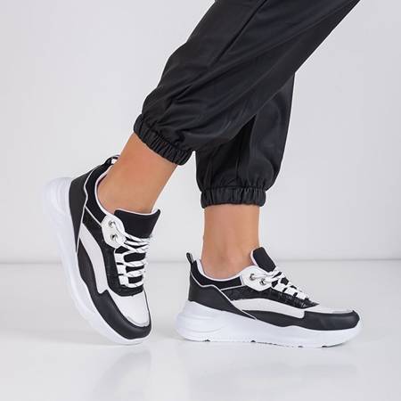 Černé a bílé sportovní tenisky pro ženy Dimidra - obuv