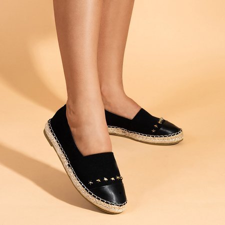 Černé dámské espadrilky s hvězdami Fraus - obuv