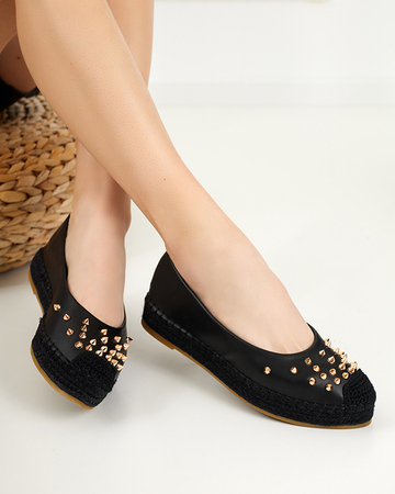 Černé dámské espadrilky s tryskami Edmaria - obuv