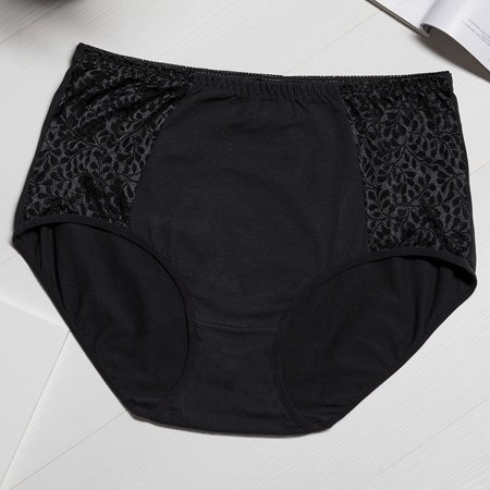 Černé dámské kalhotky s krajkou PLUS SIZE - Spodní prádlo