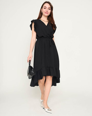 Černé dámské šaty s volány - oblečení