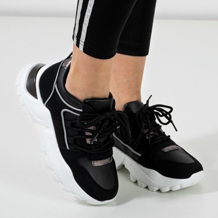 Černé dámské sportovní boty na platformě Ifinita - Obuv