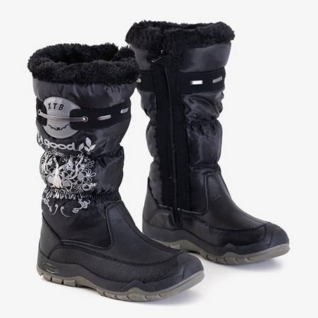 Černé dětské sněhové boty Iana - obuv