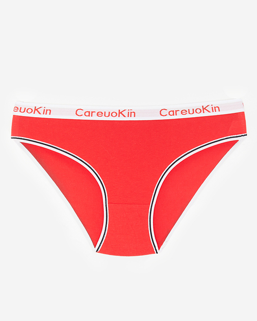 Červené bavlněné dámské kalhotky - Spodní prádlo