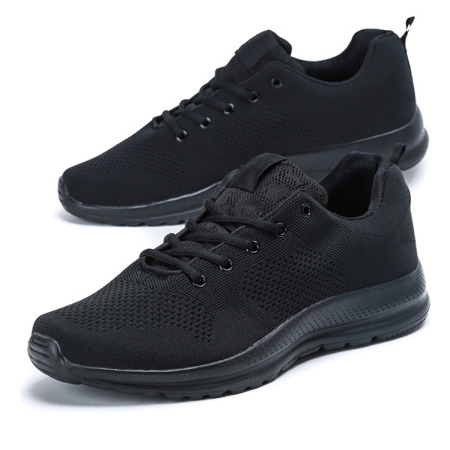 Czarne, sportowe buty męskie Rymenien - Obuwie