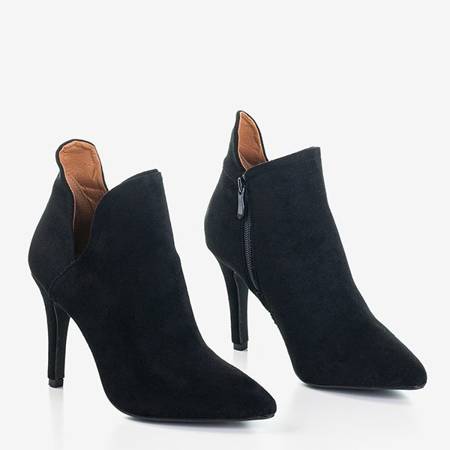 Dámské černé boty na vysokém podpatku Annalisa - Obuv