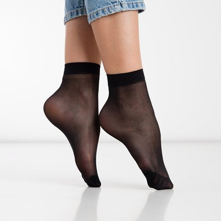 Dámské černé kotníkové ponožky 10 / balení - ponožky