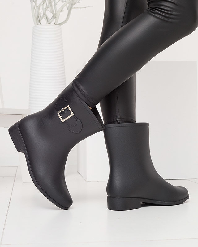 Dámské matné boty do deště s černou přezkou Falloci- Footwear
