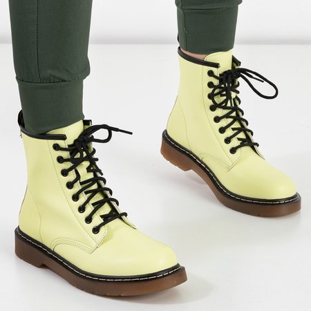 Dámské šněrovací boty Ornika žluté - obuv