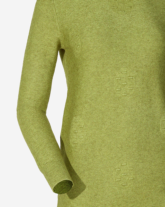Dámské zelené svetrové šaty s rolákem - Oblečení