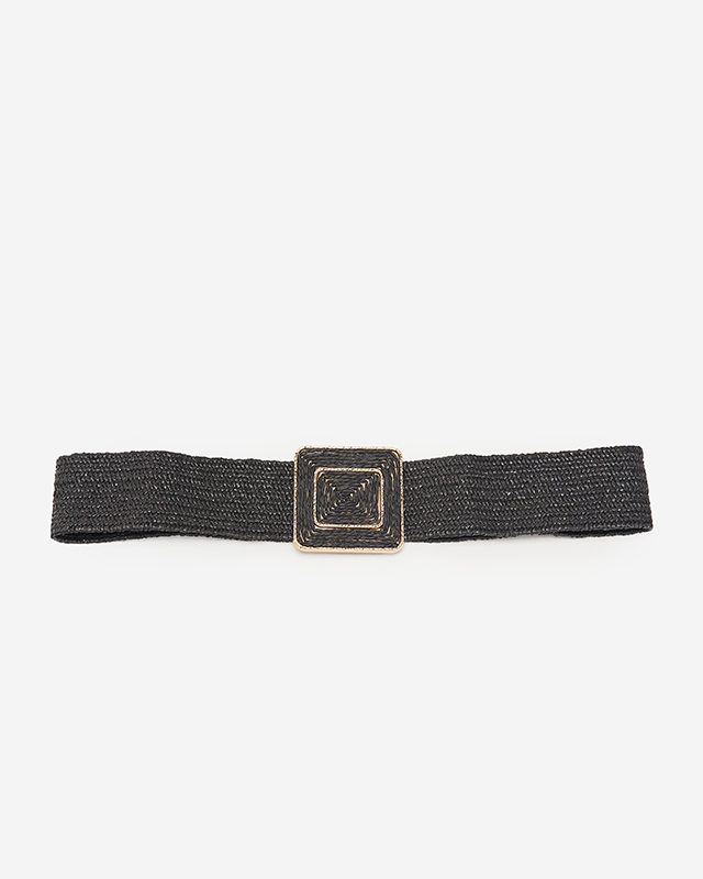 Dámský černý pletený elastický pásek - doplňky