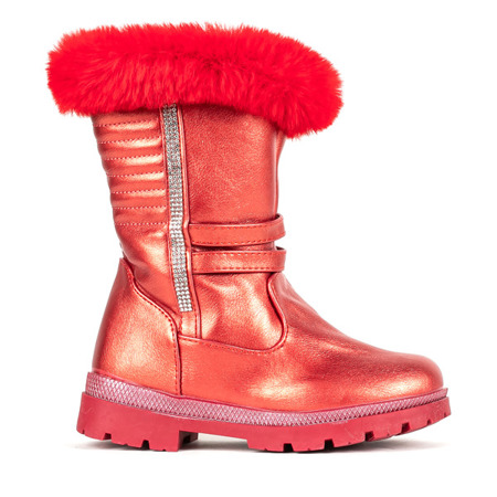 Dětské červené sněhové boty Lotus - Obuv