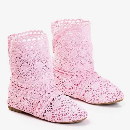 Dětské pantofle s růžovými krajkami Abigale - Obuv 1