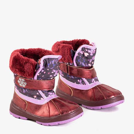 Dětské sněhové boty Apawa maroon - boty