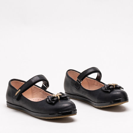 Dívčí černé boty s mašlí Lexxi - Obuv