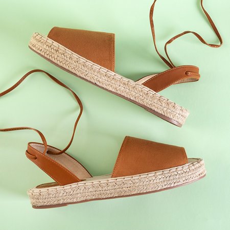 Hnědé dámské vázané sandály Blisis - obuv