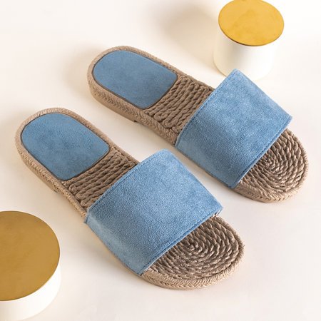 Modré dámské ploché sandály od firmy Vasagi - Obuv