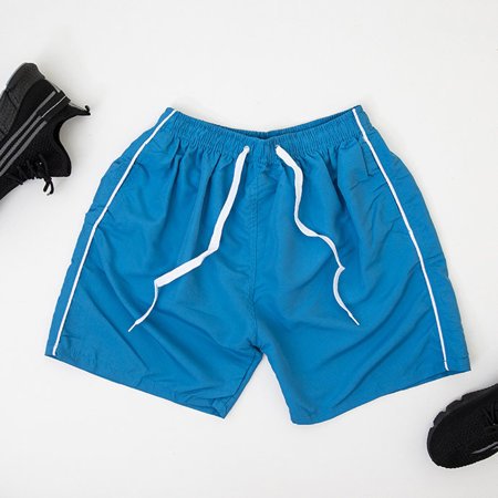 Modré pánské sportovní kraťasy - oblečení