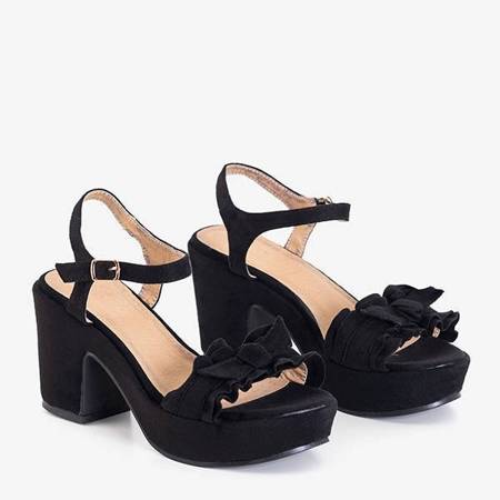 OUTLET Černé dámské sandály na botě Wenisa - Footwear