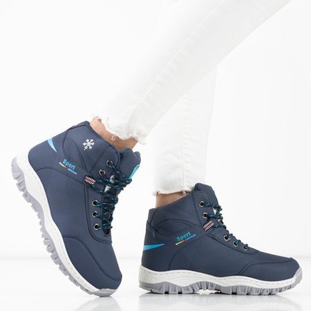 OUTLET Navy modré dámské izolované sněhové boty Naida - obuv