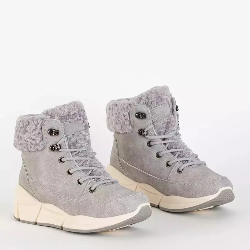 OUTLET Šedé dámské sněhule od Molisano - Footwear