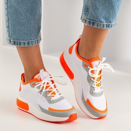 Oranžová sportovní obuv pro ženy na platformě Clala - Obuv