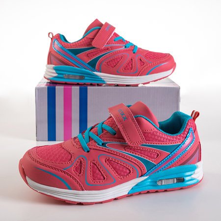 Růžová a modrá dětská sportovní obuv Witold - Obuv