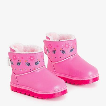 Růžové dětské sněhové boty Hana - Obuv