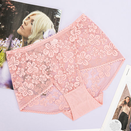 Růžové krajkové kalhotky pro ženy - Spodní prádlo