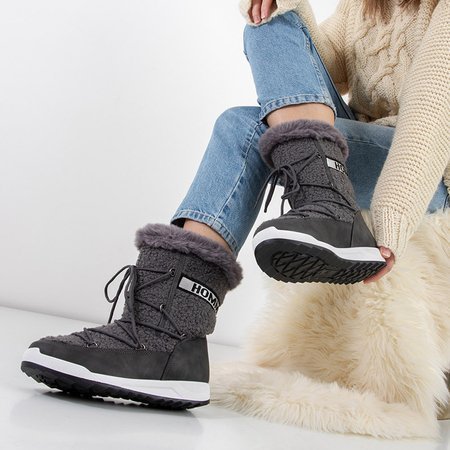 Šedé dámské izolované sněhové boty Columbila - boty