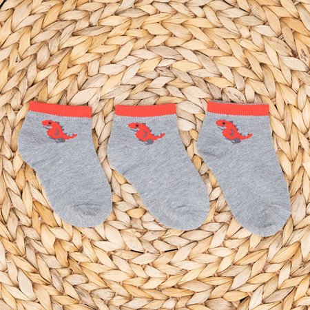 Šedé dětské ponožky 3 / balení - Ponožky