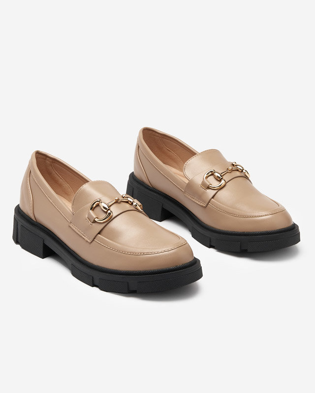 Světle hnědé dámské boty s ozdobou na špičce Veteca - Obuv