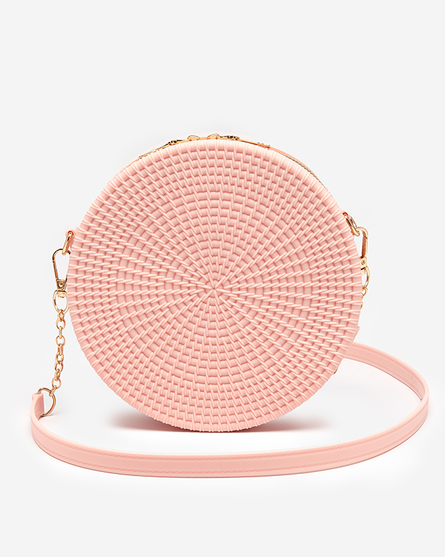Světle růžová dámská kabelka s ražbou - Doplňky