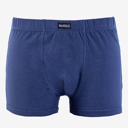 Tmavě modré pánské bavlněné boxerky PLUS SIZE - Spodní prádlo