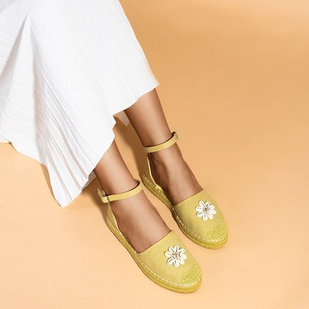Žluté dámské sandály a'la espadrilky na platformě Maybel - Boty