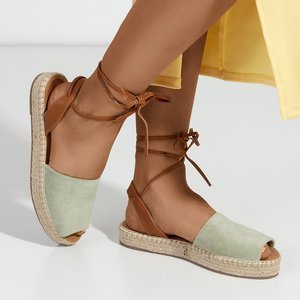 Alvininy zelené vázané dámské sandály - boty