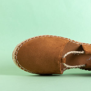Asoria hnědé dámské vázané espadrilky - boty