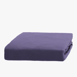 Bavlněná fialová plachta s gumičkou 160x200 - Listy