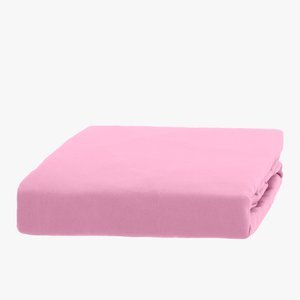 Bavlněná růžová plachta s gumičkou 140x200 - prostěradla