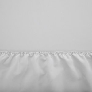 Bavlněná šedá plachta s gumičkou 160x200 - Listy