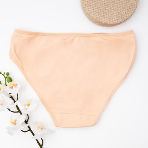 Béžové dámské bavlněné kalhotky PLUS SIZE - Spodní prádlo
