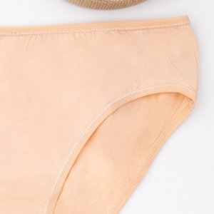 Béžové dámské bavlněné kalhotky PLUS SIZE - Spodní prádlo
