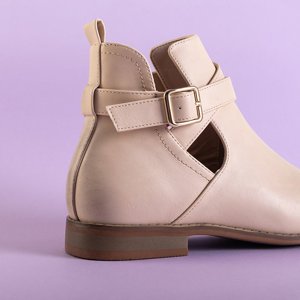 Béžové dámské boty s výřezy Amariah - obuv