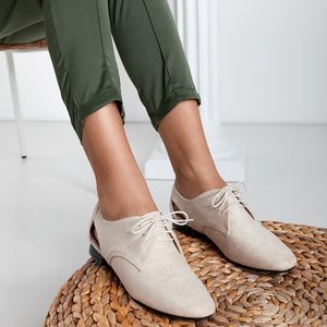 Béžové dámské boty s výřezy Fairy - obuv