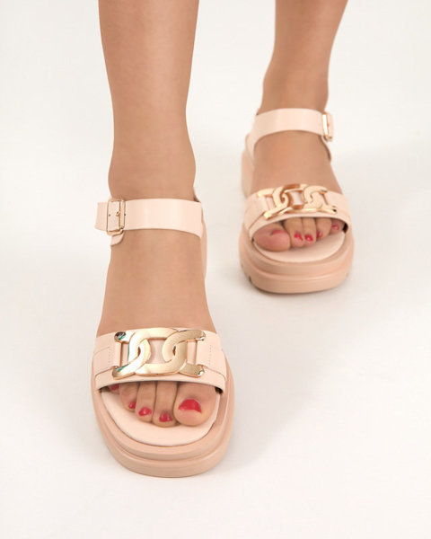 Béžové dámské sandály Blascita - Obuv