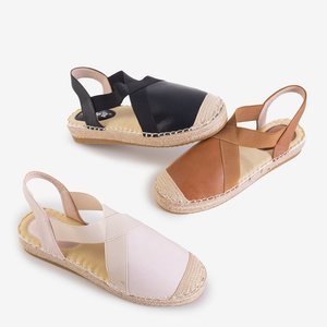 Béžové dámské sandály a'la espadrilky na platformě Dium - Obuv