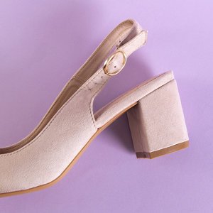 Béžové dámské sandály na botě Siofra post - Footwear